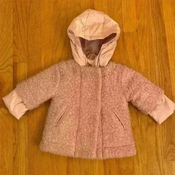 Beautiful Habitual Kid Pink Sherpa Coat, Removable Puffer Jacket 2 in 1 Coat - Picture 1 of 8